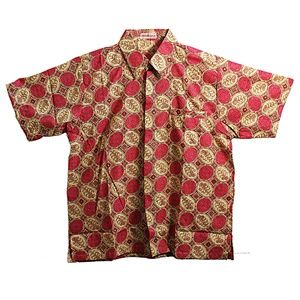 NWOT Men Indonesian Batik Short Sleeve Size L